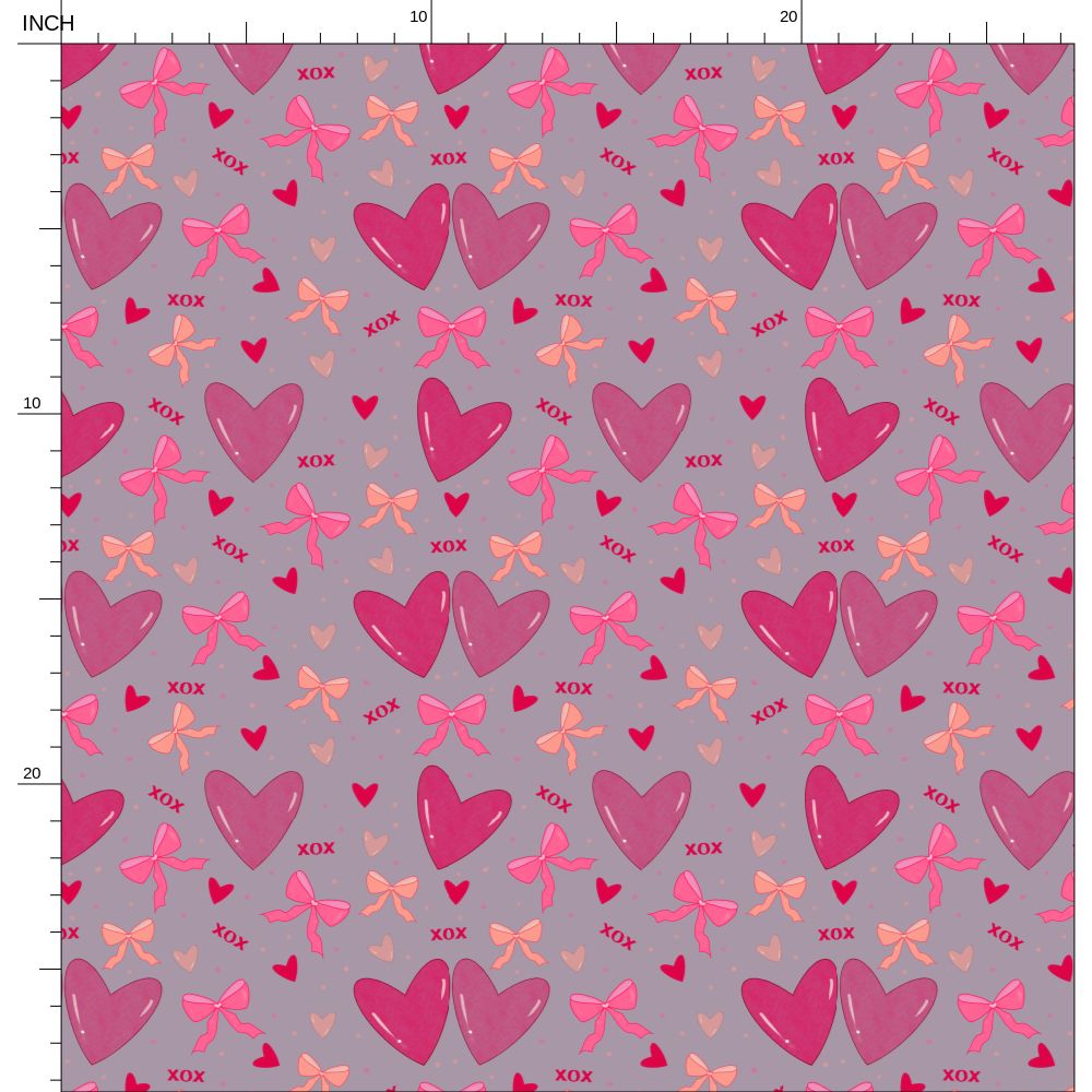 Repeat Pattern Fabric, “XO”