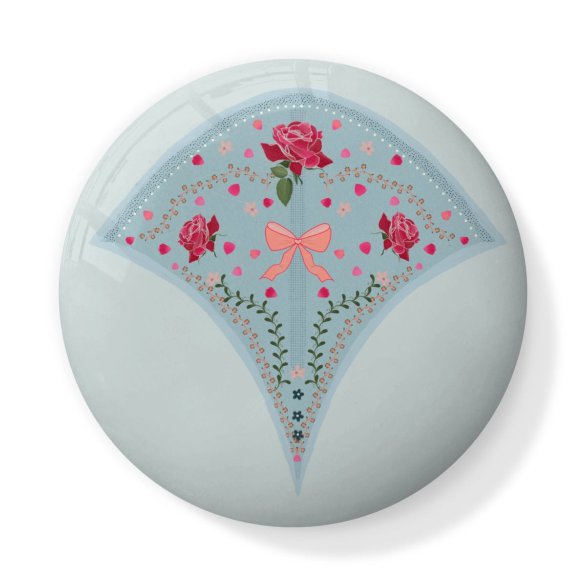 Bone China Trinket Pot “Roses and Ribbon”